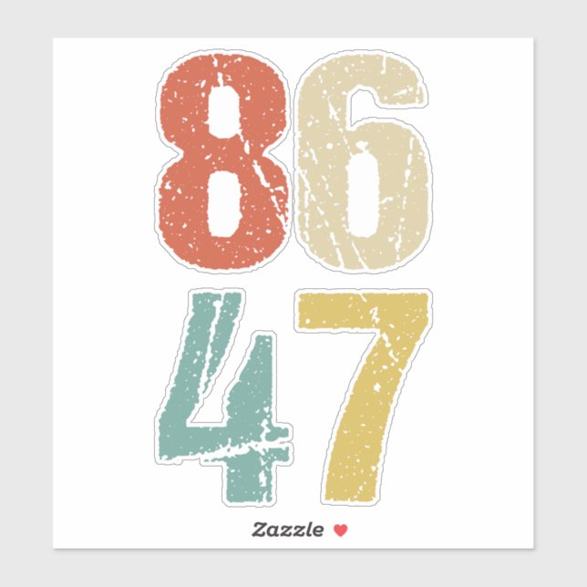 Pegatina Anti-Trump - 86 47 I (Hoja)