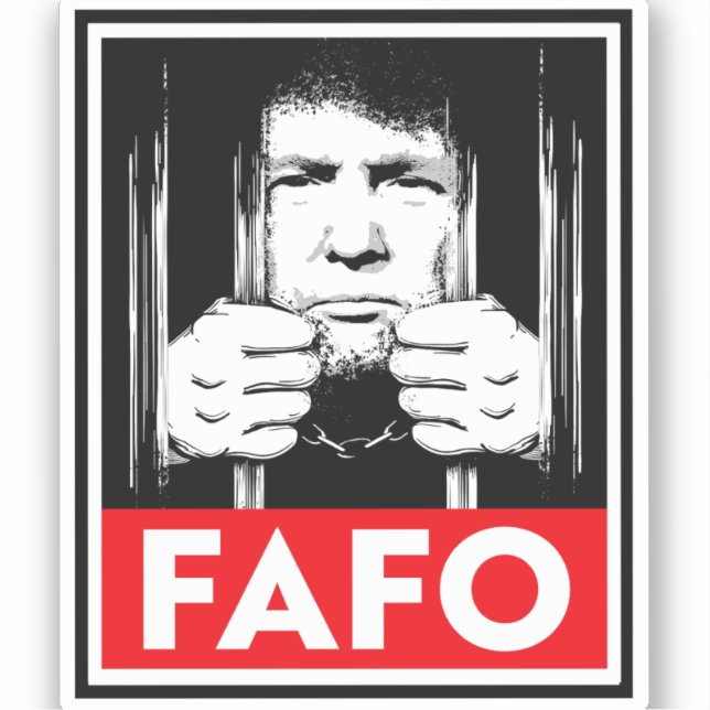 Pegatina Anti-Trump FAFO (Anverso)