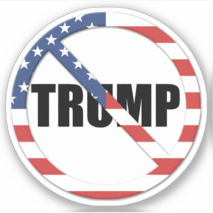 Pegatina Anti-Trump pro-democracia