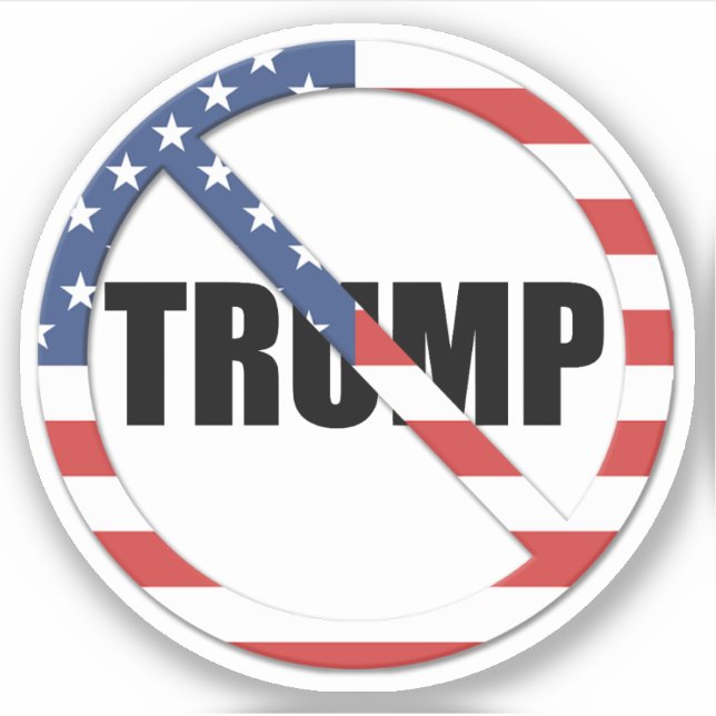 Pegatina Anti-Trump pro-democracia (Anverso)