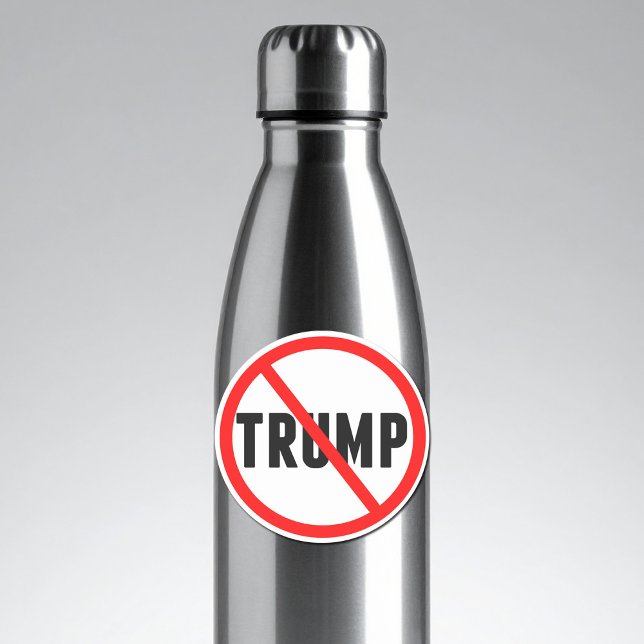 Pegatina Anti Trump: un simple círculo rojo X político (Subido por el creador)