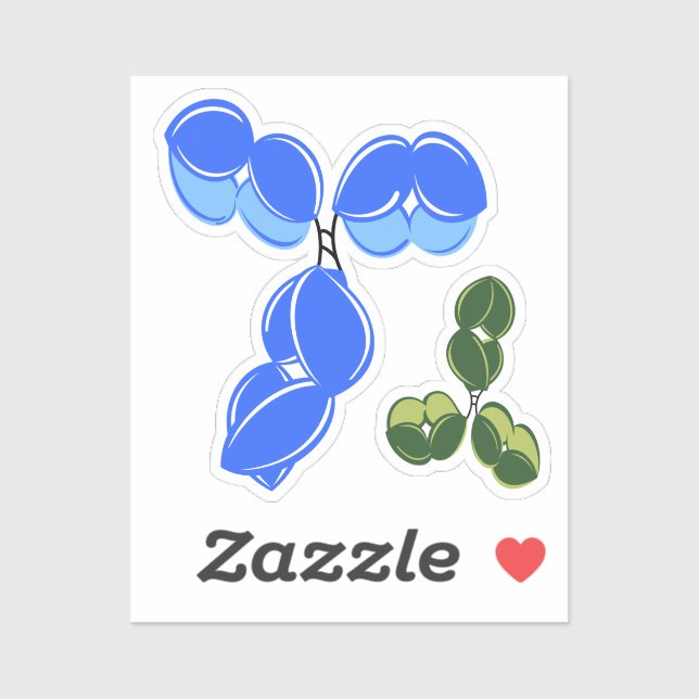 Pegatina Antibody IgG 1 or 4, blue and green (Hoja)