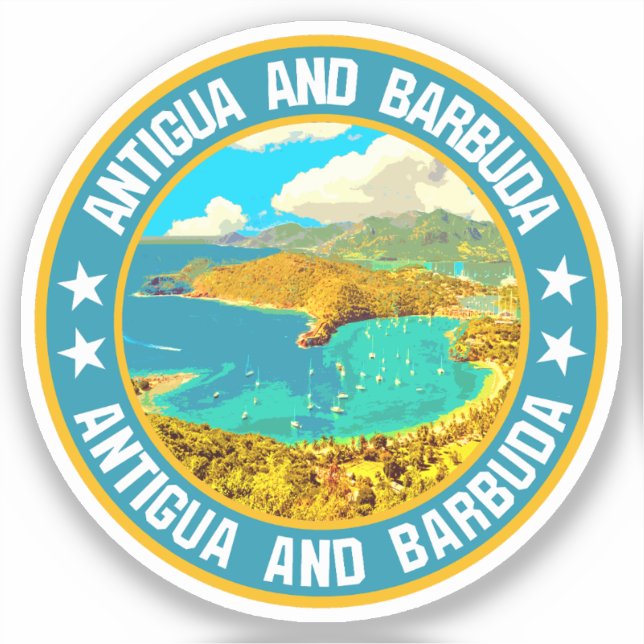Pegatina Antigua y Barbuda (Anverso)