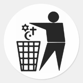 Pegatina antireligioso