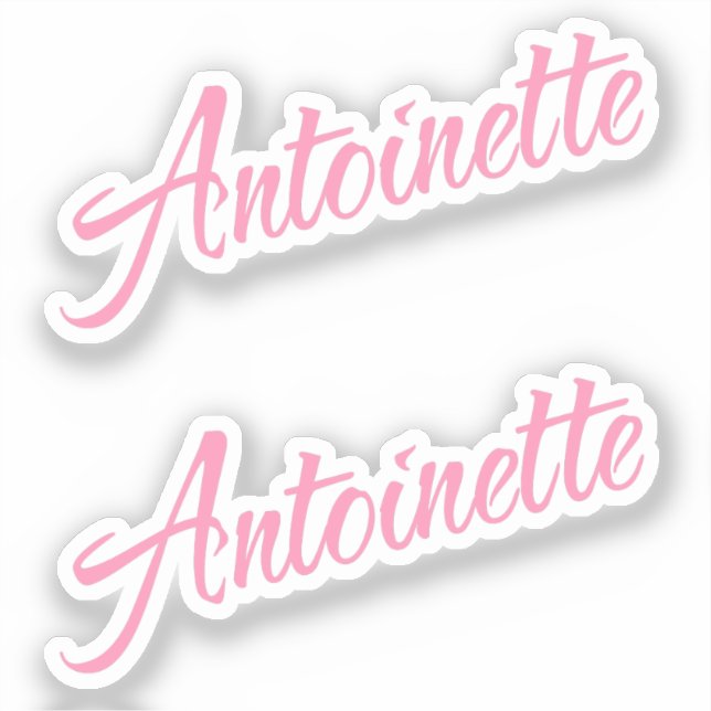 Pegatina Antoinette name x2 vinilo (Anverso)