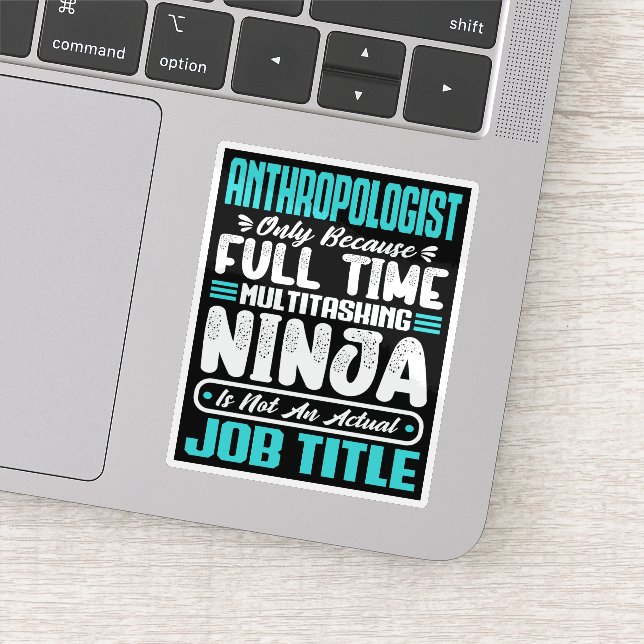 Pegatina Antropólogo Job Title Profesora Científica (Detalle)