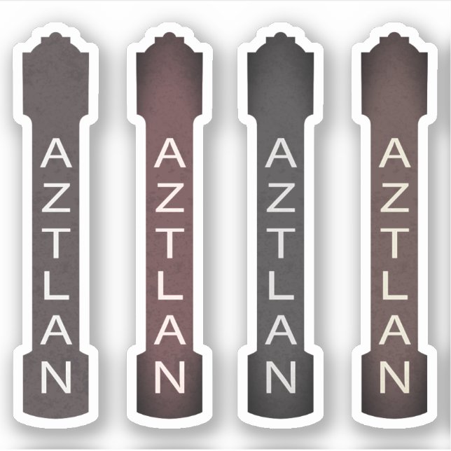 Pegatina anuncio de teatro de aztlan (Anverso)