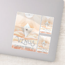 Pegatina Anuncio de viajes de ciencia ficción, Planet Venus