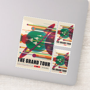 Pegatina Anuncio de viajes sobre ciencia ficción, el gran t