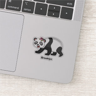 Pegatina Aoso panda alegre y lindo con personalizado de flo