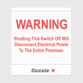 Pegatina Apagar Este Interruptor Desconectará La Alimentaci