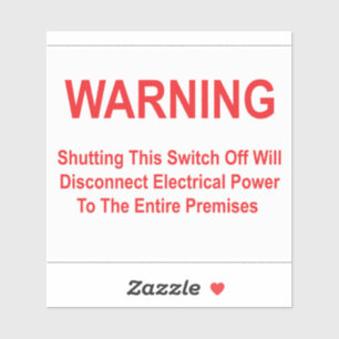 Pegatina Apagar Este Interruptor Desconectará La Alimentaci