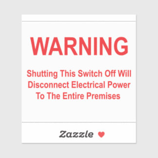 Pegatina Apagar Este Interruptor Desconectará La Alimentaci