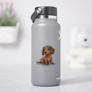 Pegatina Apasionado, Adorable Dachshund Kawaii, Pequeño