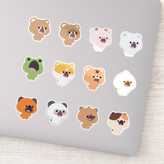 Pegatina Apertura de boca de animales (Detalle)