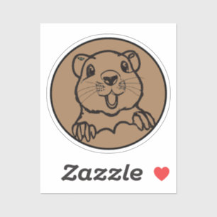 Pegatina Apertura de cute Groundhog