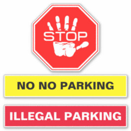 Pegatina aplicación de estacionamiento ilegal - Detener sin