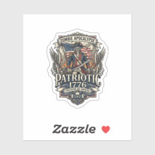 Pegatina Apocalipsis Zombie General Zombie Patriota Patriót
