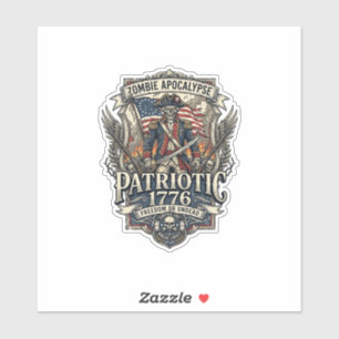 Pegatina Apocalipsis Zombie General Zombie Patriota Patriót