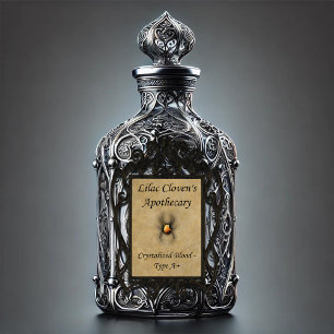 Pegatina Apothecary de Lilac Cloven: Sangre cristalizada A+