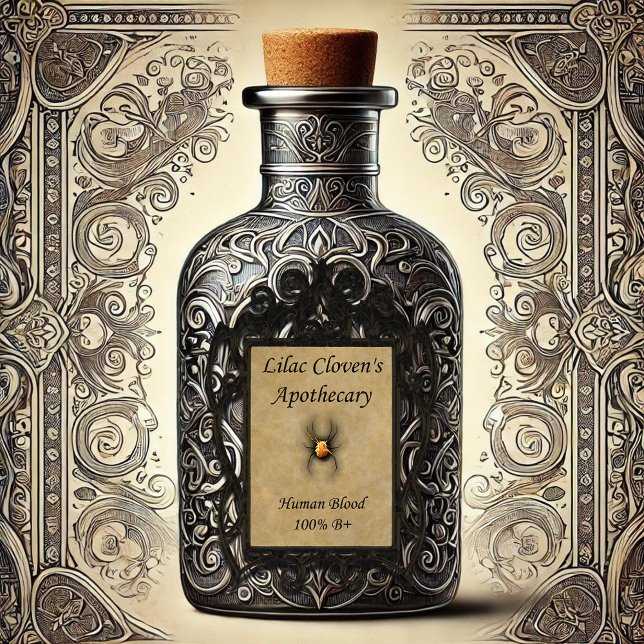 Pegatina Apothecary de Lilac Cloven: Sangre humana 100% B+ (Subido por el creador)