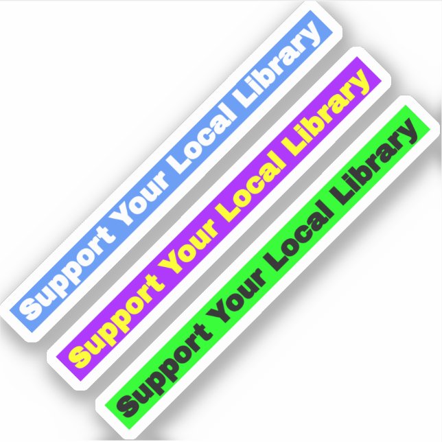 Pegatina Apoya a tu Biblioteca Local (Anverso)