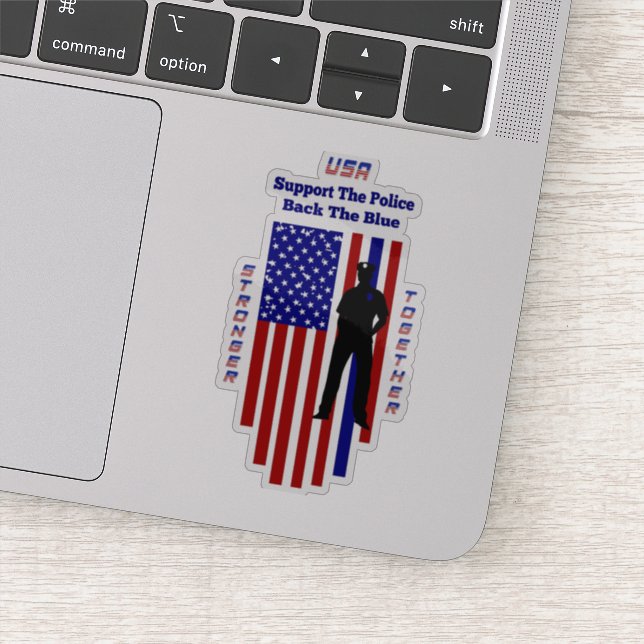 Pegatina Apoyar A La Policía (Detalle)