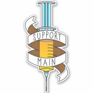 Pegatina Apoyar a los jugadores Jeringa principal Personali