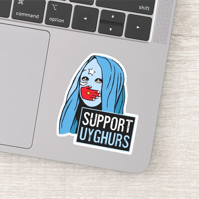 Pegatina Apoyar a los uigures (Detalle)