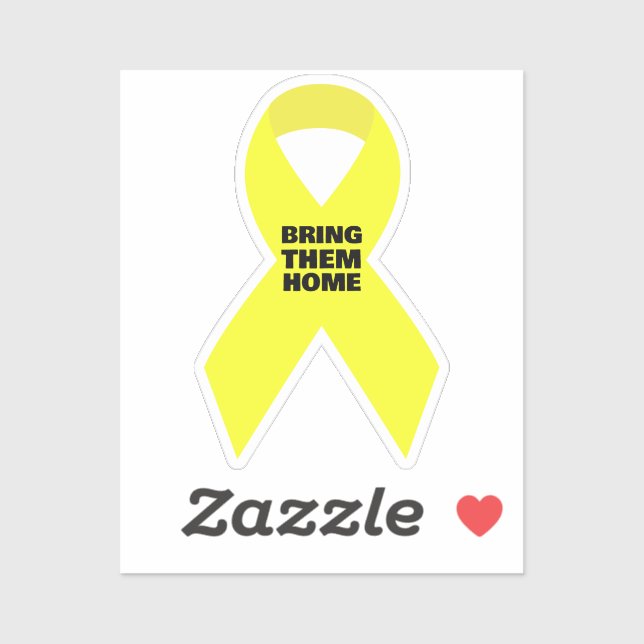 Pegatina APOYO A ISRAEL - La cinta amarilla los lleva a cas (Hoja)