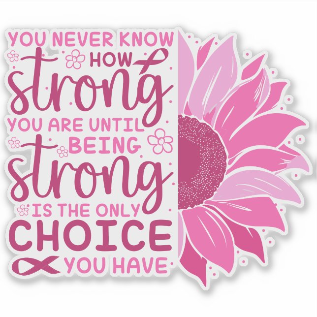 Pegatina Apoyo a la concienciación sobre el cáncer de mama (Anverso)