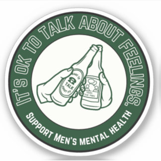 Pegatina Apoyo a la salud mental de los hombres | Hablar de
