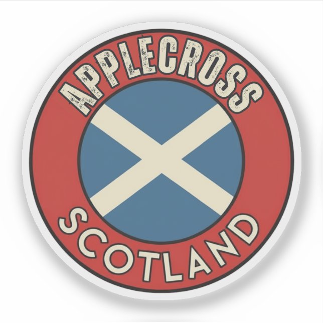 Pegatina Applecross, Escocia (Anverso)