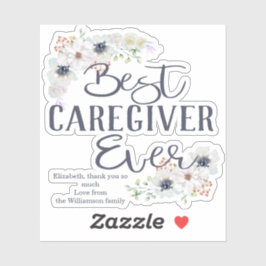 Pegatina Apreciación del mejor cuidador del personalizado