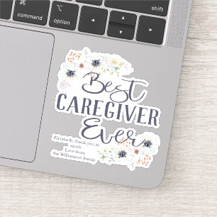 Pegatina Apreciación del mejor cuidador del personalizado