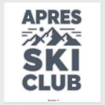 Apres Ski Club Logo de Montaña - Hombres de Invier
