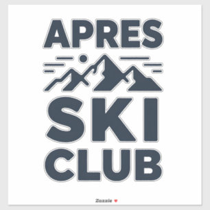 Pegatina Apres Ski Club Logo de Montaña - Hombres de Invier