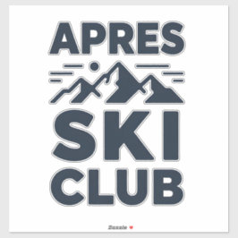 Pegatina Apres Ski Club Mountain Logo - Custom Mens Winter 