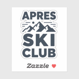 Pegatina Apres Ski Club Mountain Logo - Ropa de invierno pe