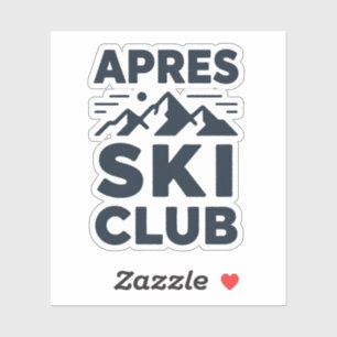 Pegatina Apres Ski Club Mountain Logo - Ropa de invierno pe