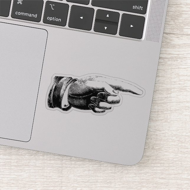 Pegatina Apuntar mano (Detalle)