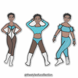 Pegatina Aqua #1 de bailarina trípica