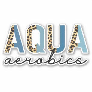 Pegatina Aqua Aerobic Cheetah print Regalos de aeróbic acuá