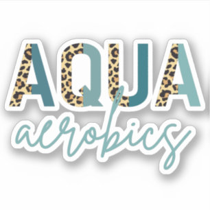 Pegatina Aqua Aerobics Cheetah print Aqua aerobic giros