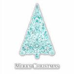 Pegatina Aqua Blue Mint Green Glam Christmas Tree<br><div class="desc">Aqua Blue Mint Green Glam Christmas Tree</div>