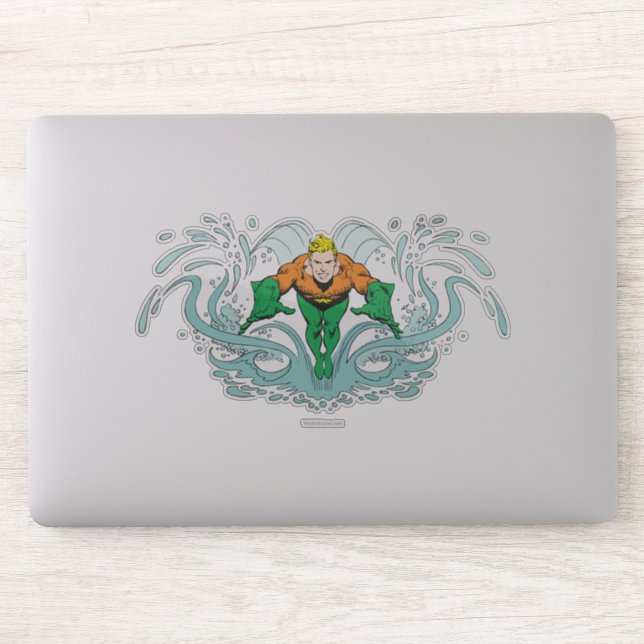 Pegatina Aquaman Lunging Forward (Ordenador)