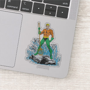 Pegatina Aquaman se pone de pie con horquilla