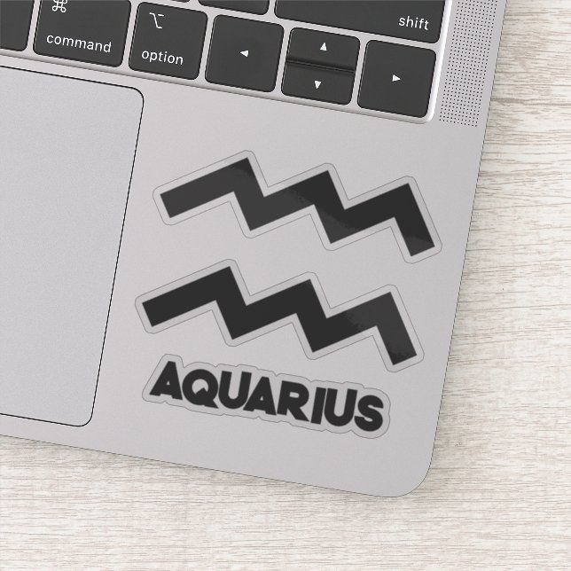 Pegatina Aquarius Bold Rótulo Zodiaco Horóscopo Personaliza (Detalle)