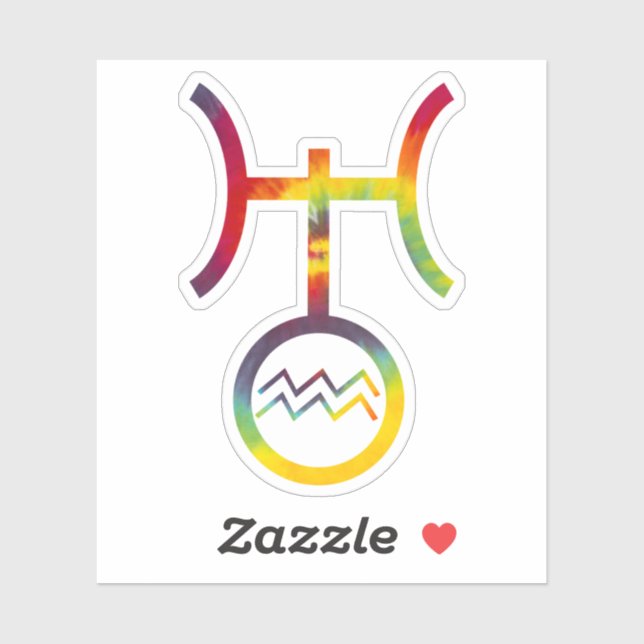 Pegatina Aquarius Uranus Planeta Symbol Fiesta de tinte (Hoja)