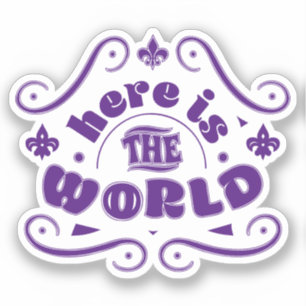 Pegatina Aquí está el mundo